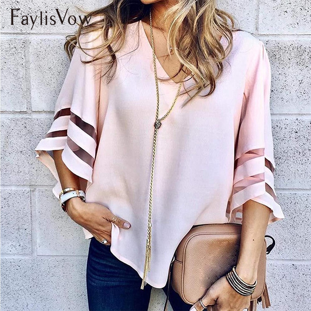 DAYPLAY Womens Tops Plus Size Casual V Neck Zipper Tee Ladies T Shirt Loose Blouse for Girls Summer Womens Clothes Sale